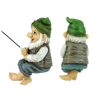 Derva Įdomus Elf Ženklų Papuošalai Ekranas Pelėsių Žvejybos Gnome Miniatiūriniai Nykštukas Statulėlės Amatų Statula Sodo Dekoro Sodas
